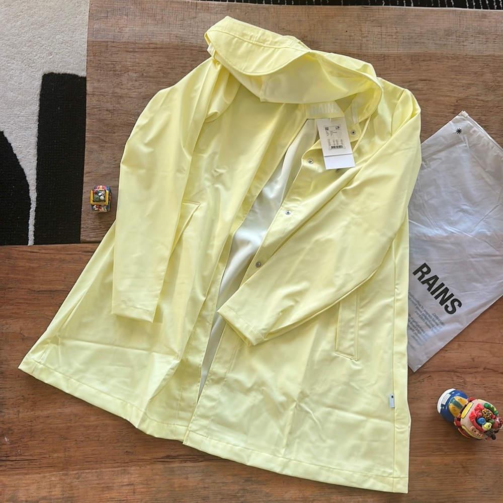 Rains A-line w jacket size xs straw new with tags